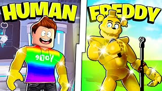 Human FREDDY In Roblox, to golden glamrock.