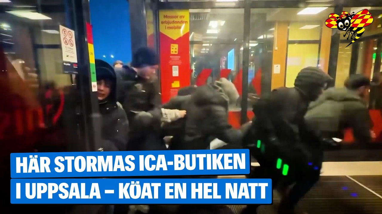 Här stormas ICA-butiken i Uppsala – folk köade utanför hela natt