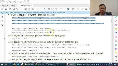 Görsel Programlama III Visual Studio C # da excell dökümanları ile çalışmak