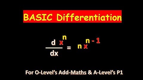 DIFFERENTIATION (USE OF FORMULA ) : O-LEVEL ADD-MATHS : As-P1