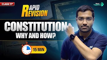 Constitution Why and How Class 11 | CBSE Class 11th Political Science Chapter-1 Rapid Revision