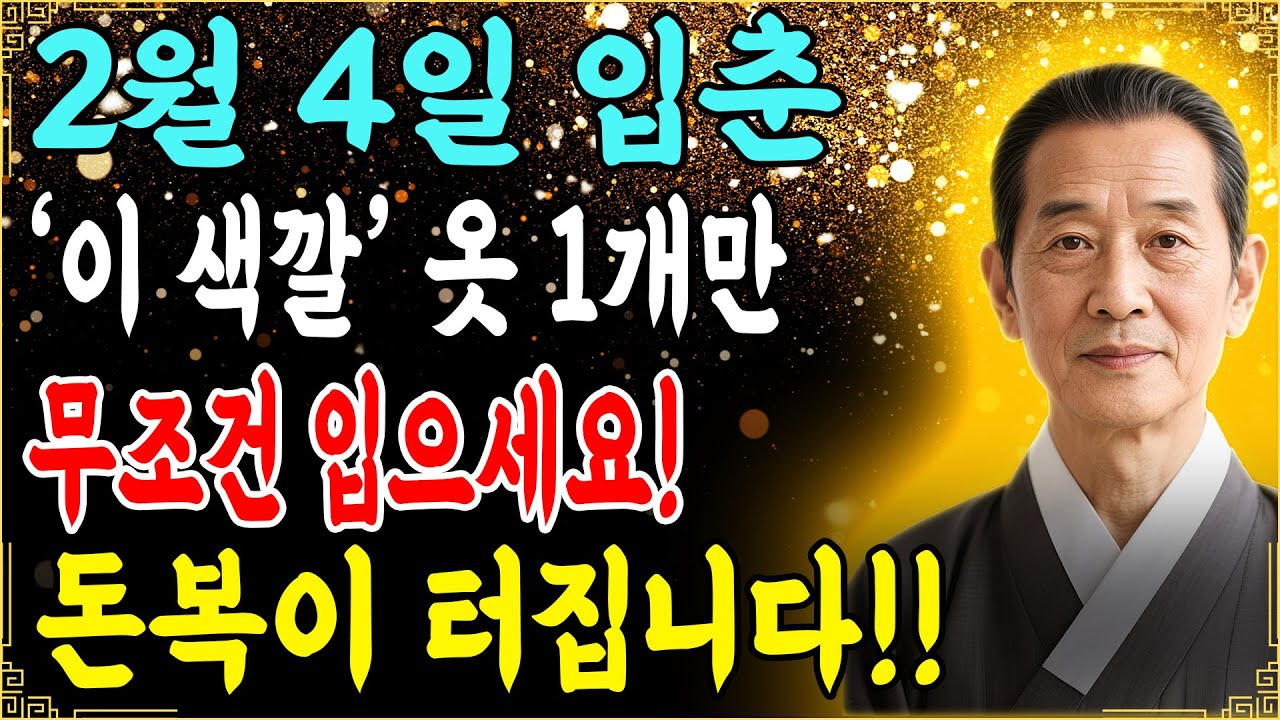 입춘 2월 4일 '이 색깔' 옷 무조건 입으세요! 돈복이 터집니다! | 부자옷색깔 | 입춘옷색깔 | 입춘옷차림 |