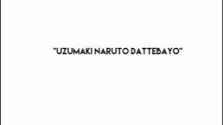 Uzumaki Naruto saying 'Uzumaki Naruto Dattebayo' ringtone