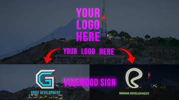 [FiveM] Editable Vinewood Sign | 360° Animated | GTA5 | YMAP | Banana Development