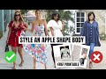 How to style an apple shape body  plus size fashion tips