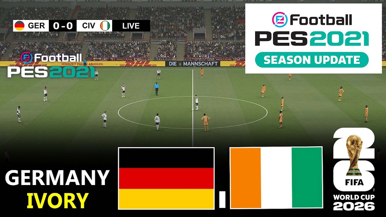 Germany vs Ivory Coast | eFootball PES 21 Gameplay Simulation | English Commentry