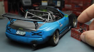 "Cyber Drift Punk" Widebody Mazda MX-5 Miata Scale Model Build - 1/24 Tamiya