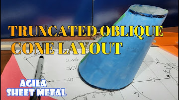 Truncated Oblique Cone Layout Using Triangulation Method/Round Reducer Offset