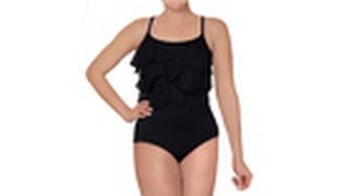 Longitude Striptease Mesh Triple Tier Tank 1pc | SwimOutlet.com