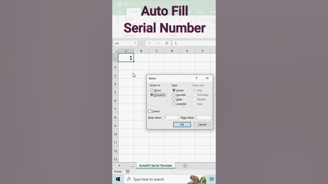 🔢😍🧐 Auto Generate Serial Number | Excel Tips & Tricks | #Excel | # ...