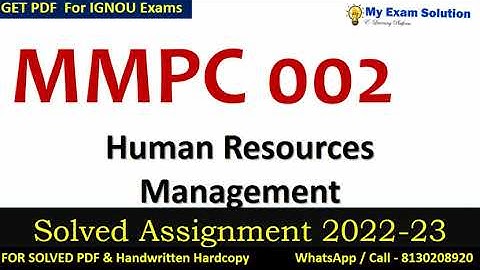 MMPC 002 SOLVED ASSIGNMENT 2022-23 | English Medium  | IGNOU Solved Assignment 2022-23