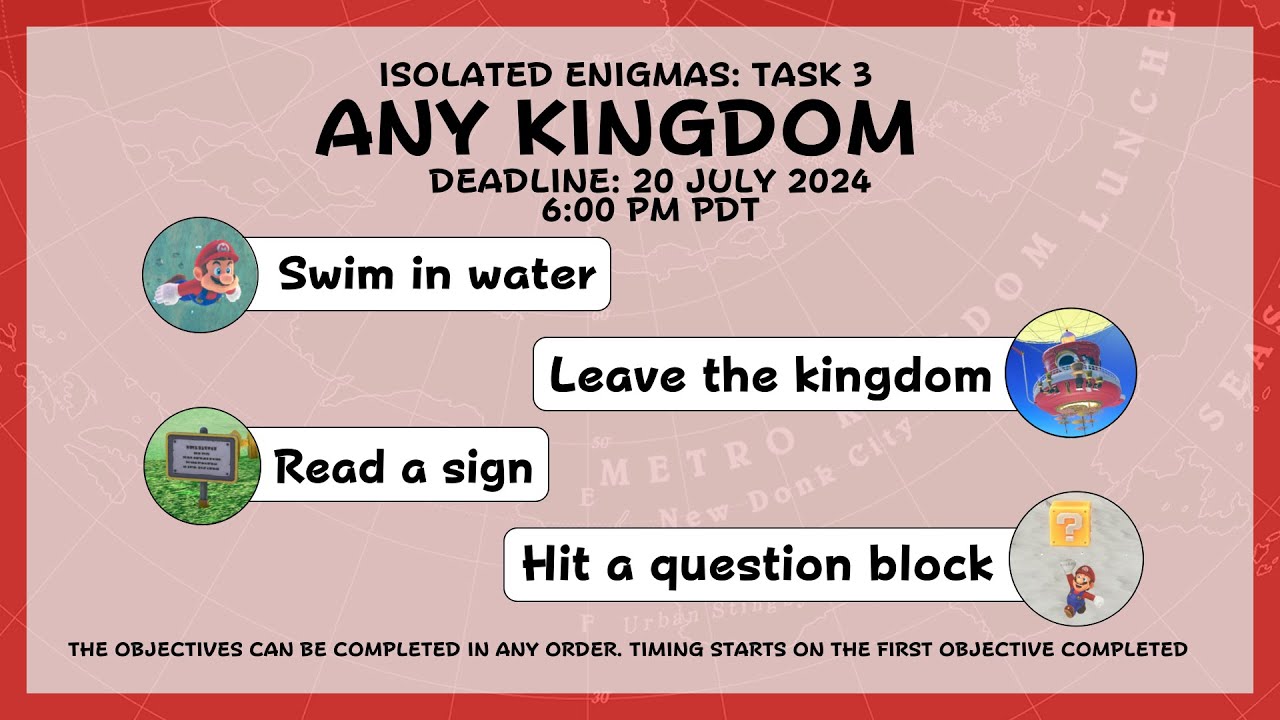Super Mario Odyssey Isolated Enigma 3 Results