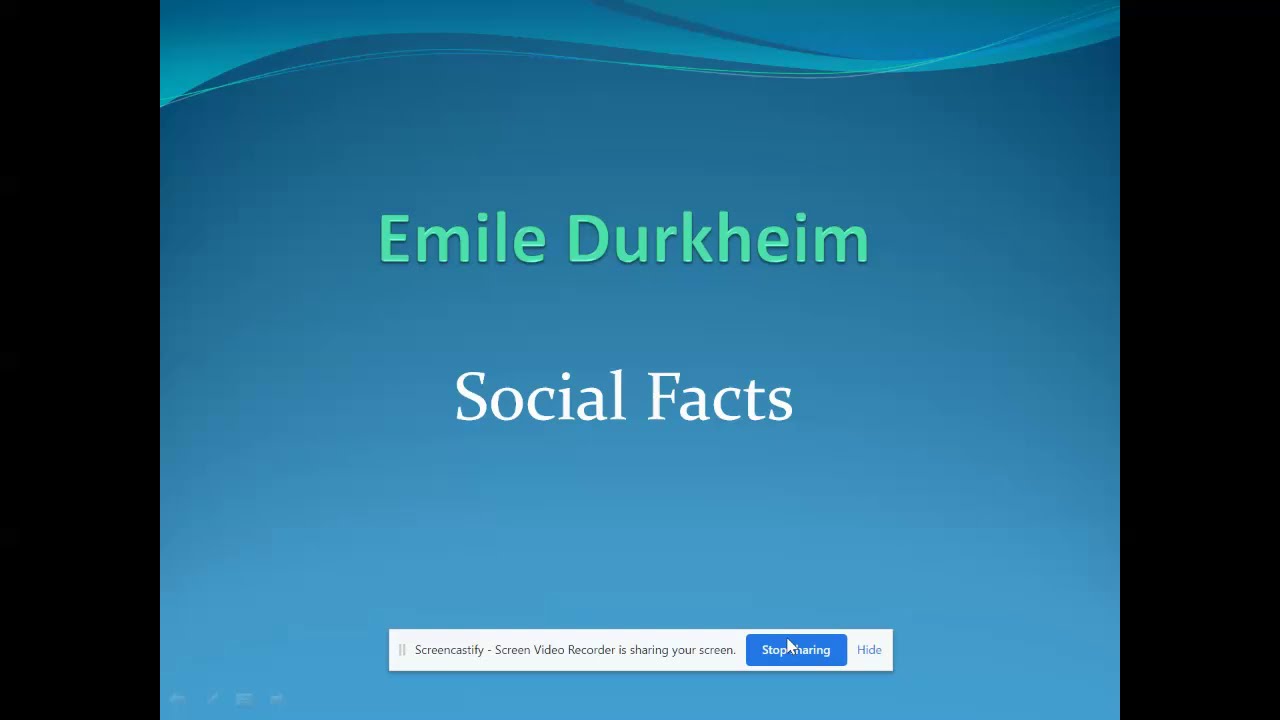 Emile Durkheim's Social Facts (Part 1) - YouTube