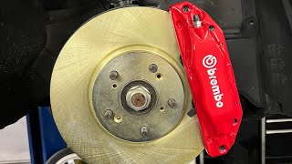 4 piston Honda/Acura Big Brake Kit- tls calipers direct bolt up. Tl S 4 Piston Big Brake Kit From Dc5creations