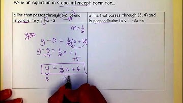 Writing Equations of Parallel and Perpendicular Lines #1.mov