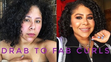 NATURAL CURLY HAIR ROUTINE | WASH N GO | FLUFFY DEFINED CURLS