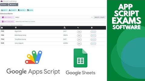 App Script/ Google sheets examination web software