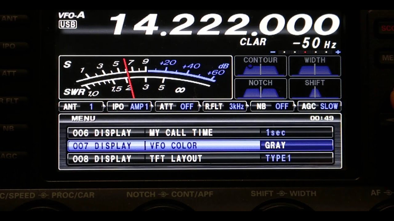 Yaesu FTDX1200 VFO Display Colors YouTube