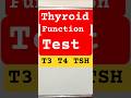 Ref:lcBGOpdObNo Thyroid function test #tft #thyroid #thyroidproblems #hyperthyroidism #hypothyroidism #shorts #t3