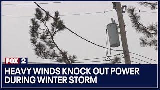 Heavy winds knock out power during winter storm