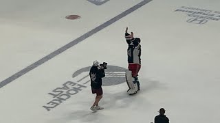 Louis Domingue Scores a Goalie-Goal! Hartford vs. Springfield 4/12/2024