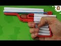 How to make an airsoft gun  paper pistol  improved trigger