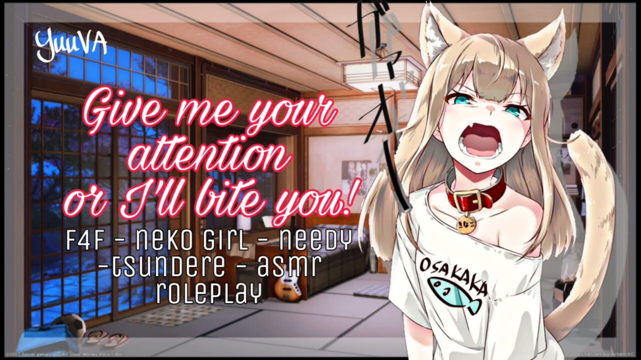 [F4F] Tsundere neko wants your attention | wholesome (?) | asmr roleplay | YuuVA