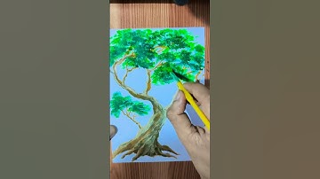 how to draw a tree 😱🤯#art #shorts