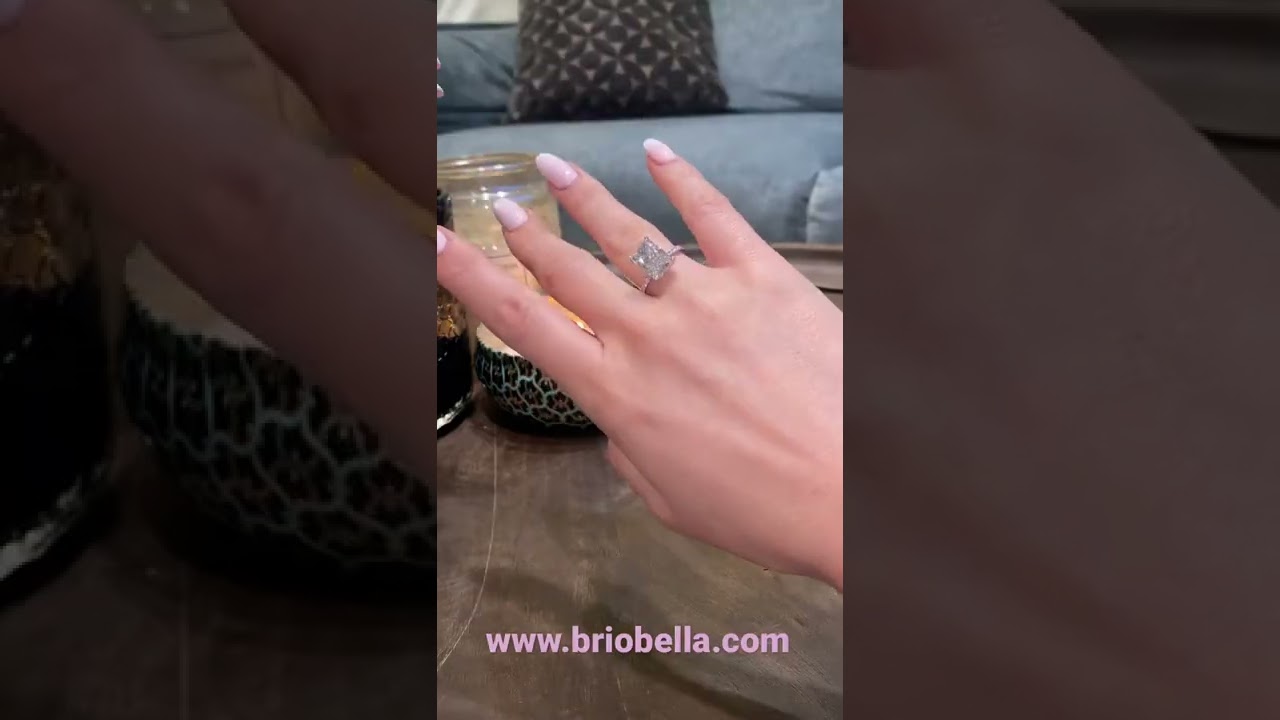Centre stone diamond engagement ring - Briobella || latest diamond engagement rings design 2022