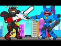 Cyborg bulltrap vs cyborg huggy wuggy poppy playtime chapter 3 cartoon animation