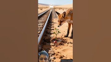The fox saved the pomegranate plant from drying up by watering it.😭#ai #tree #save #fox