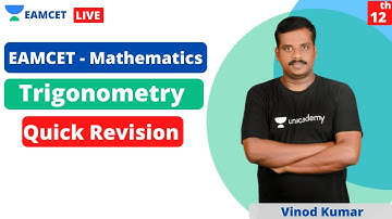EAMCET - Mathematics | Quick Revision on Trigonometry | Crack EAMCET 2020 & 2021 | Vinod Kumar