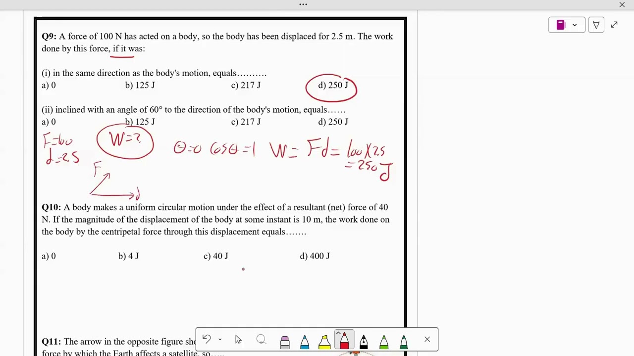 Secodary 2 Homwork lesson 1 Work 2nd Term Bta3 Physics