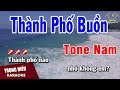 Karaoke thnh ph bun tone nam nhc sng  trng hiu