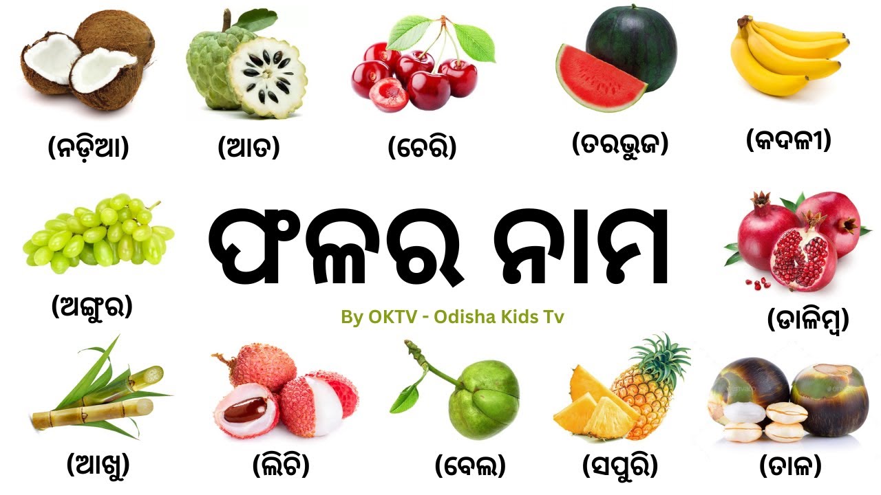 ⁣Learn Odia Fruits Name in Hindi | HD Educational Videos For Kids | OKTV