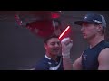 Max Verstappen gets some boxing tips from World Champ Jorge Arce in Mexico City