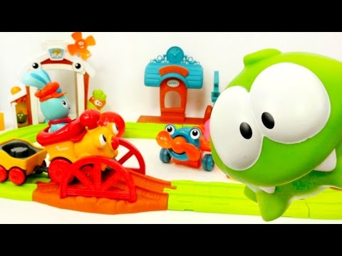 Om Nom Cut The Rope. Toy Om Nom & Toy Train. Toy Videos. Видео для детей с игрушечным Ам Нямом.