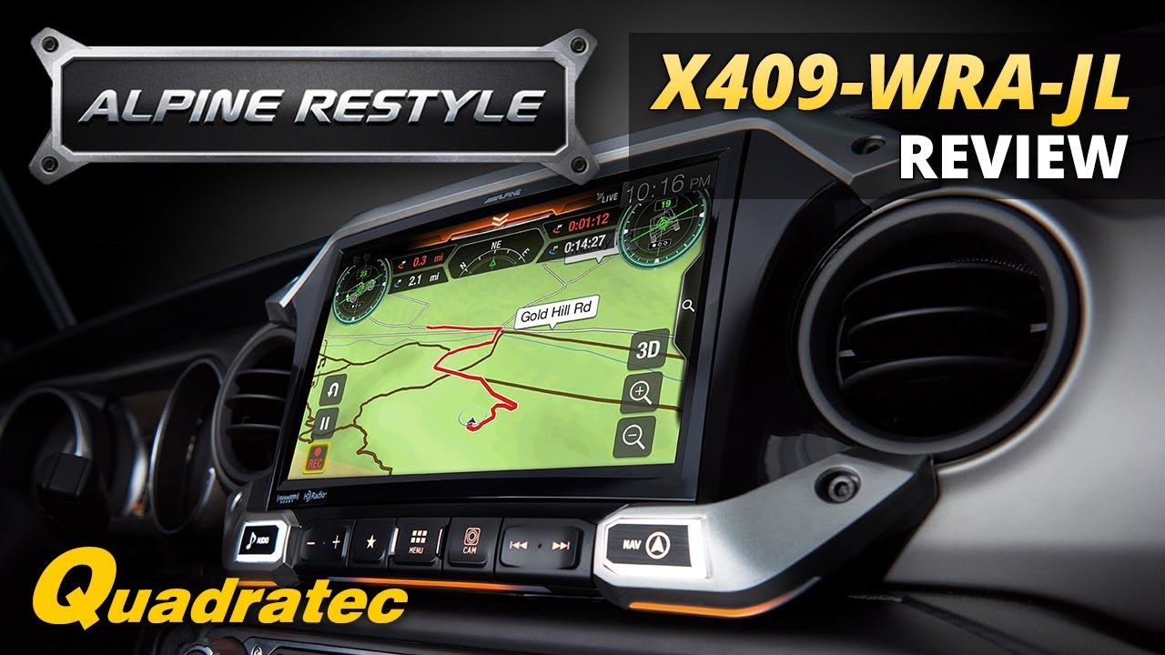 Alpine X409-WRA-JL 9-inch Weather-Resistant Navigation System for Jeep