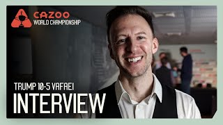 Trump Reacts to Opening Round Win vs Vafaei 👊 | Cazoo World Championship