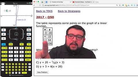 Algebra 1 STAAR: Grossi Solves Question 50 from 2017 using the TI-Nspire