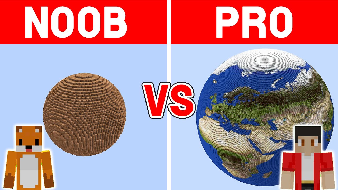 Minecraft NOOB vs PRO: PLANET BUILD CHALLENGE