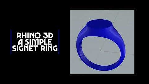 Simple Signet Ring in Rhino 3D