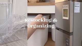 Restocking & Organizing | 🫙🥫 จัดระเบียบทำความสะอาดตู้เย็น, จัดระเบียบของกินของใช้