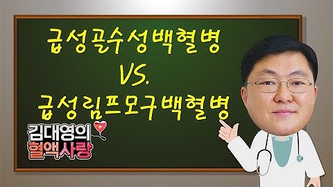 [김대영의 혈액사랑] (자막 없음) 급성골수성백혈병 vs. 급성림프모구백혈병