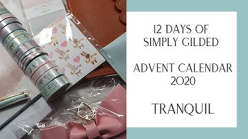 12 Days of simply gilded Advent Calendar 2020 - Tranquil | The Planner Vikzen