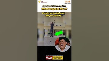 Gravity, Balance, Ladder What Happens Next? #gravity #balance #ladder #balancing #centerofgravity
