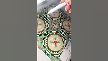 Day 4 of Tile Series | Ornamental Tile #pattern #tile #procreate #art