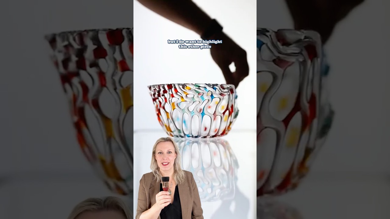 This bowl is literally melted color 😍 Artist: @DsartGlas #artist #glassart