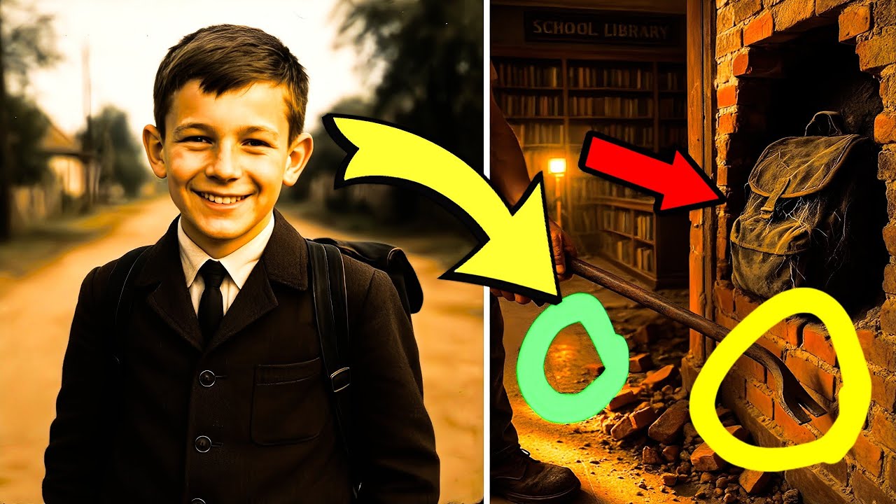 في عام 1966، اختفى صبيّ، وبعد 50 سنة عثروا على حقيبته داخل جدار المكتبة