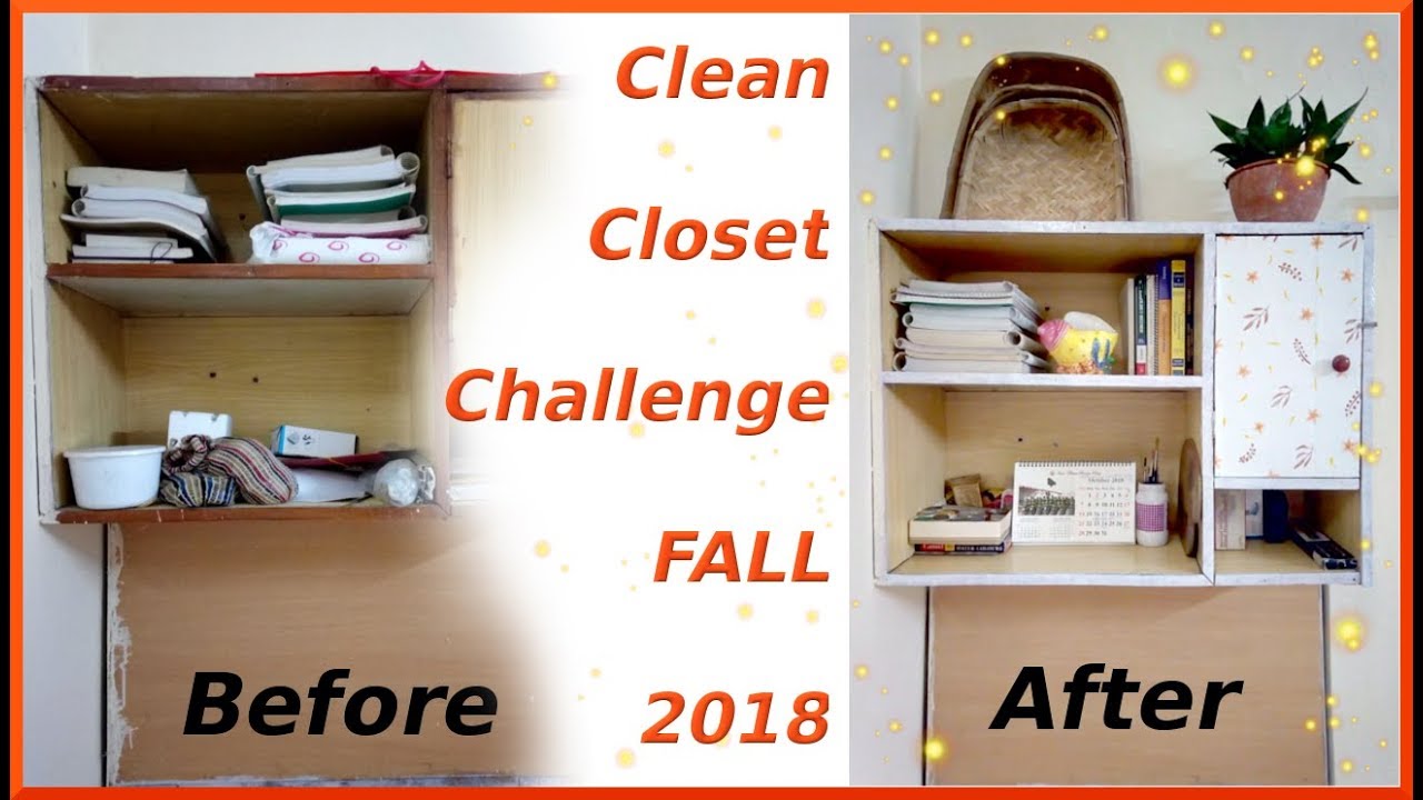 Clean Closet Challenge Fall 2018 before and after